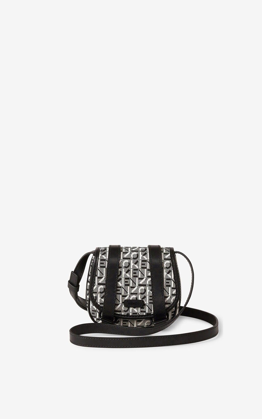 Sac Messenger Kenzo Courier mini jacquard Femme Grise | SYUQ-35801